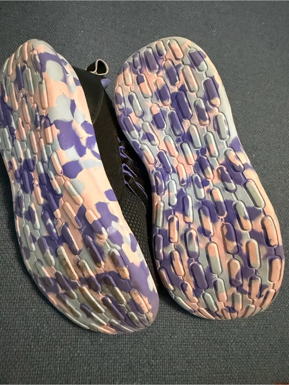 adidas Black & Lavender Slip-On Knit Sneakers